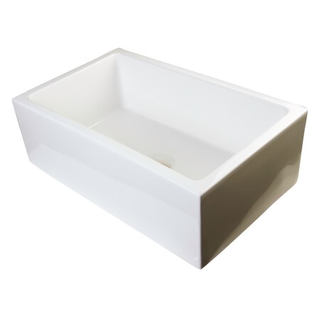 Alfi Brand 30" Biscuit Smooth Apron Thick Wall Fireclay Sgl Bowl Farm Sink AB3018SB-B